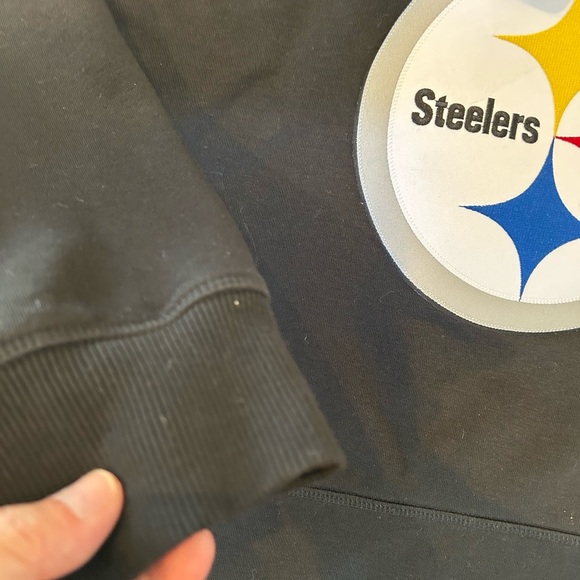 Steelers Antigua Black Victory Pullover Hoodie. Embroidered Logo. Like new 2XL - Picture 6 of 12